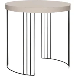 Kelly Mid Century Scandinavian Lacquer Side Table - Taupe/Black - Safavieh -Safavieh Deals Store GUEST 01862c29 5982 4749 bf5a 76ca5254ebd5