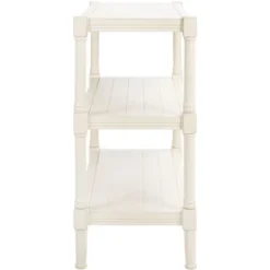Rafiki 3 Shelf Console Table - Distressed White - Safavieh -Safavieh Deals Store GUEST 03b765cc 6ce4 4e1d 8670 5b928342b70f
