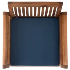 Carson 4pc Outdoor Set - Natural/Navy - Safavieh -Safavieh Deals Store GUEST 06c9b5d0 767a 4979 82f4 008f518ab3bf