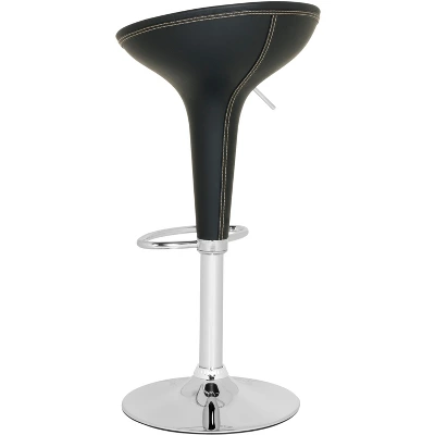 Safavieh Shedrack Swivel Bar Stool - Black - Safavaieh 3 Safavieh Shedrack Swivel Bar Stool - Black - Safavaieh - Image 3