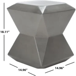 Conan Concrete Accent Stool - Safavieh -Safavieh Deals Store GUEST 0cdfe848 b2a7 4d89 9db8 69418b0285cb