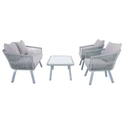 Belmi 4pc Rope Living Set - Gray - Safavieh -Safavieh Deals Store GUEST 0e6679bd 41da 4bfd b7e9 cc00755a7cb1
