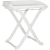 Covina Patio Tray Table - Antique White - Safavieh