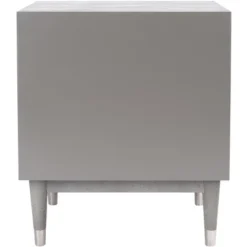 Jodie Faux Shagreen Nightstand - Grey/Silver - Safavieh -Safavieh Deals Store GUEST 177eb415 2b73 452f bc7b 19000195d449