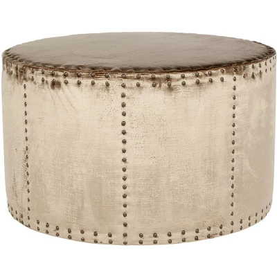 Sherri Cocktail Ottoman W/ Nail Heads - Safavieh 4 Sherri Cocktail Ottoman W/ Nail Heads - Safavieh - Image 4