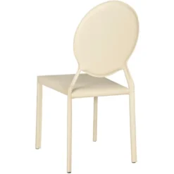Warner Round Back Leather Side Chair (Set Of 2) - Butter Cream - Safavieh -Safavieh Deals Store GUEST 225b67a3 5589 46c5 a404 6ea1c5f5ab98