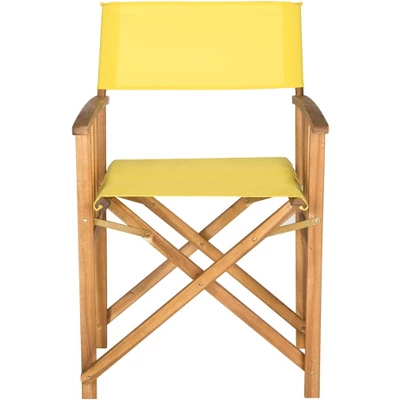 Laguna Director Chair (Set Of 2) - Natural/Yellow - Safavieh 2 Laguna Director Chair (Set Of 2) - Natural/Yellow - Safavieh - Image 2