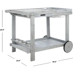 Orland Tea Trolley - Grey - Safavieh -Safavieh Deals Store GUEST 2a943d68 f2ef 415d 8393 f23255225d23