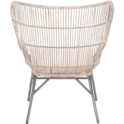 Lenu Rattan Accent Chair W/ Cushion - Grey White Wash/White/ Black - Safavieh 11 Lenu Rattan Accent Chair W/ Cushion - Grey White Wash/White/ Black - Safavieh -Safavieh Deals Store GUEST 2faa7727 9d5a 4c57 a25f a918c4b5ce68