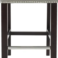 Thompson 23.9" Counter Stool W/ Silver Nail Heads - Safavieh -Safavieh Deals Store GUEST 424de3d9 c391 4375 80b5 e69e3f819257