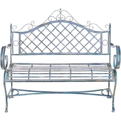 Abner Wrought Iron 45.75 Inch W Outdoor Garden Bench - Safavieh 10 Abner Wrought Iron 45.75 Inch W Outdoor Garden Bench - Safavieh - Image 10