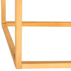 Rowan Contemporary Glam Square Ottoman - Black/Gold - Safavieh -Safavieh Deals Store GUEST 4a529913 bf95 47ac ac6e 29b8d94c8f92