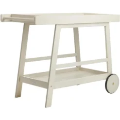 Renzo Indoor/Outdoor Bar Cart - Distressed White - Safavieh -Safavieh Deals Store GUEST 4c0f3db9 ad47 4dab bc7e 66945b63ed9b