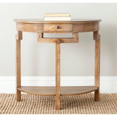 Liana Console - Oak - Safavieh 1 Liana Console - Oak - Safavieh