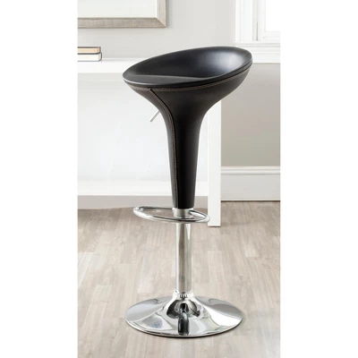 Safavieh Shedrack Swivel Bar Stool - Black - Safavaieh 1 Safavieh Shedrack Swivel Bar Stool - Black - Safavaieh