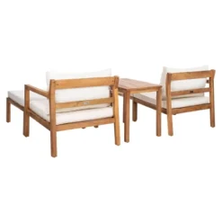 Pratia 5pc Outdoor Set - Natural/Beige - Safavieh -Safavieh Deals Store GUEST 66ec1e79 6b95 484a ab56 9dc31a979544
