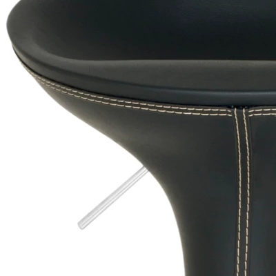Safavieh Shedrack Swivel Bar Stool - Black - Safavaieh 4 Safavieh Shedrack Swivel Bar Stool - Black - Safavaieh - Image 4
