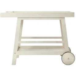 Renzo Indoor/Outdoor Bar Cart - Distressed White - Safavieh -Safavieh Deals Store GUEST 7ad80fcf 6b94 45fb b26c d1992cb3310f