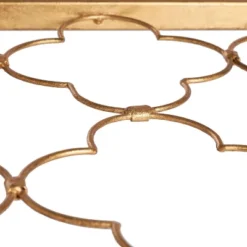 Hanzel Gold Leaf Glass Side Table - Gold - Safavieh -Safavieh Deals Store GUEST 82fa85e3 f941 422b 8f41 c358cd1fe745