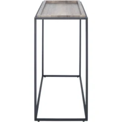 Andey Console Table - Brown/Black - Safavieh -Safavieh Deals Store GUEST 8a828599 0a06 49f3 9741 55fb2d06ba69