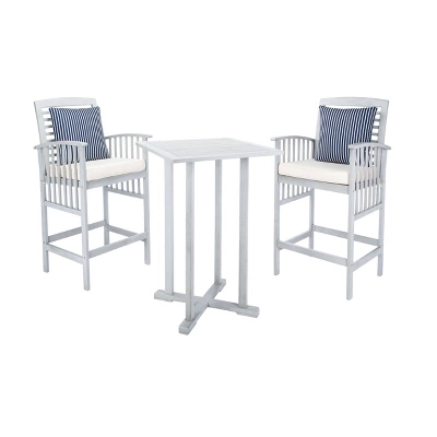 Pate 3pc Bistro Set - Gray/Beige/Navy - Safavieh 6 Pate 3pc Bistro Set - Gray/Beige/Navy - Safavieh - Image 6