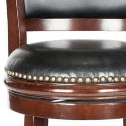 Brockway Swivel Bar Stool - Cappuccino/Black - Safavieh -Safavieh Deals Store GUEST a282c8cb 001b 4fd6 aa52 19a09ecc60cb