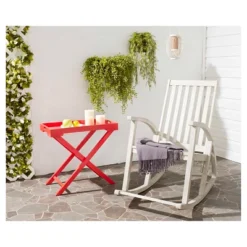 Lugano Wood Patio Rocking Chair - White - Safavieh 7 Lugano Wood Patio Rocking Chair - White - Safavieh -Safavieh Deals Store GUEST a4e5cc84 9220 46cc a506 a015feeaae9a