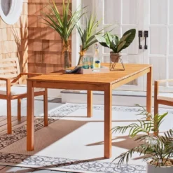 Marson Rectangle Dining Table Natural - Safavieh