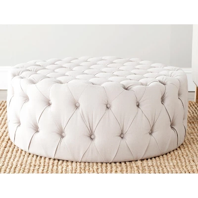 Charlene Tufted Cocktail Ottoman - Safavieh 1 Charlene Tufted Cocktail Ottoman - Safavieh