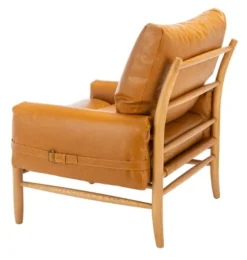 Oslo Mid Century Arm Chair - Caramel/Natural - Safavieh -Safavieh Deals Store GUEST b9edd0c1 97a2 4583 9e61 377b63f6298e