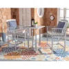 Pate 3pc Bistro Set - Gray/Beige/Navy - Safavieh
