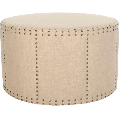 Sherri Cocktail Ottoman W/ Nail Heads - Safavieh 3 Sherri Cocktail Ottoman W/ Nail Heads - Safavieh - Image 3