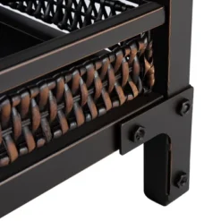 Dinesh Console With Storage Shelf - Black/Dark Walnut - Safavieh -Safavieh Deals Store GUEST bef2d951 b72f 4a1a 80ae fc80d45f4d32