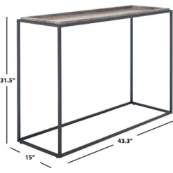 Andey Console Table - Brown/Black - Safavieh -Safavieh Deals Store GUEST c24f9d77 cc74 45fd 97ab f4b74d888088