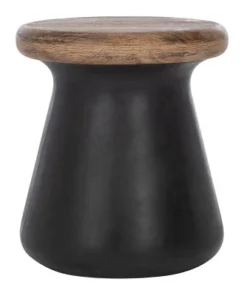 Button Indoor/Outdoor Modern Concrete Round Accent Table - Safavieh -Safavieh Deals Store GUEST c5b67dfe 3b77 418e abbd 4b64650f4ee5
