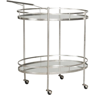 Dante Bar Cart - Silver/Mirror - Safavieh 2 Dante Bar Cart - Silver/Mirror - Safavieh - Image 2