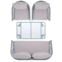 Belmi 4pc Rope Living Set - Gray - Safavieh -Safavieh Deals Store GUEST e28ae80d c633 4d0e a92b e35c6e7f2b65