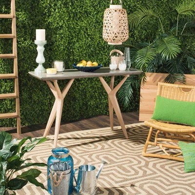 Ragna Concrete Console - Dark Grey - Safavieh 2 Ragna Concrete Console - Dark Grey - Safavieh - Image 2