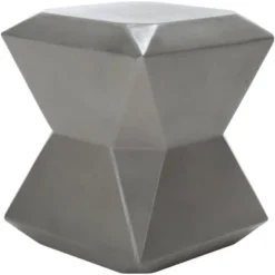 Conan Concrete Accent Stool - Safavieh -Safavieh Deals Store GUEST e9112d29 fbb9 4ca0 8e27 c55ff862bd1f