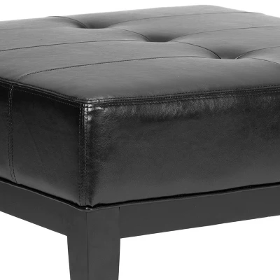 Fulton Small Square Cocktail Ottoman - Black - Safavieh 3 Fulton Small Square Cocktail Ottoman - Black - Safavieh - Image 3